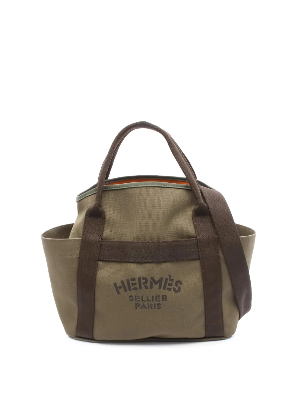 Hermès Pre-Owned 2016 Toile Sac de Pansage Grooming Bag tote bag | Brown | Image 1