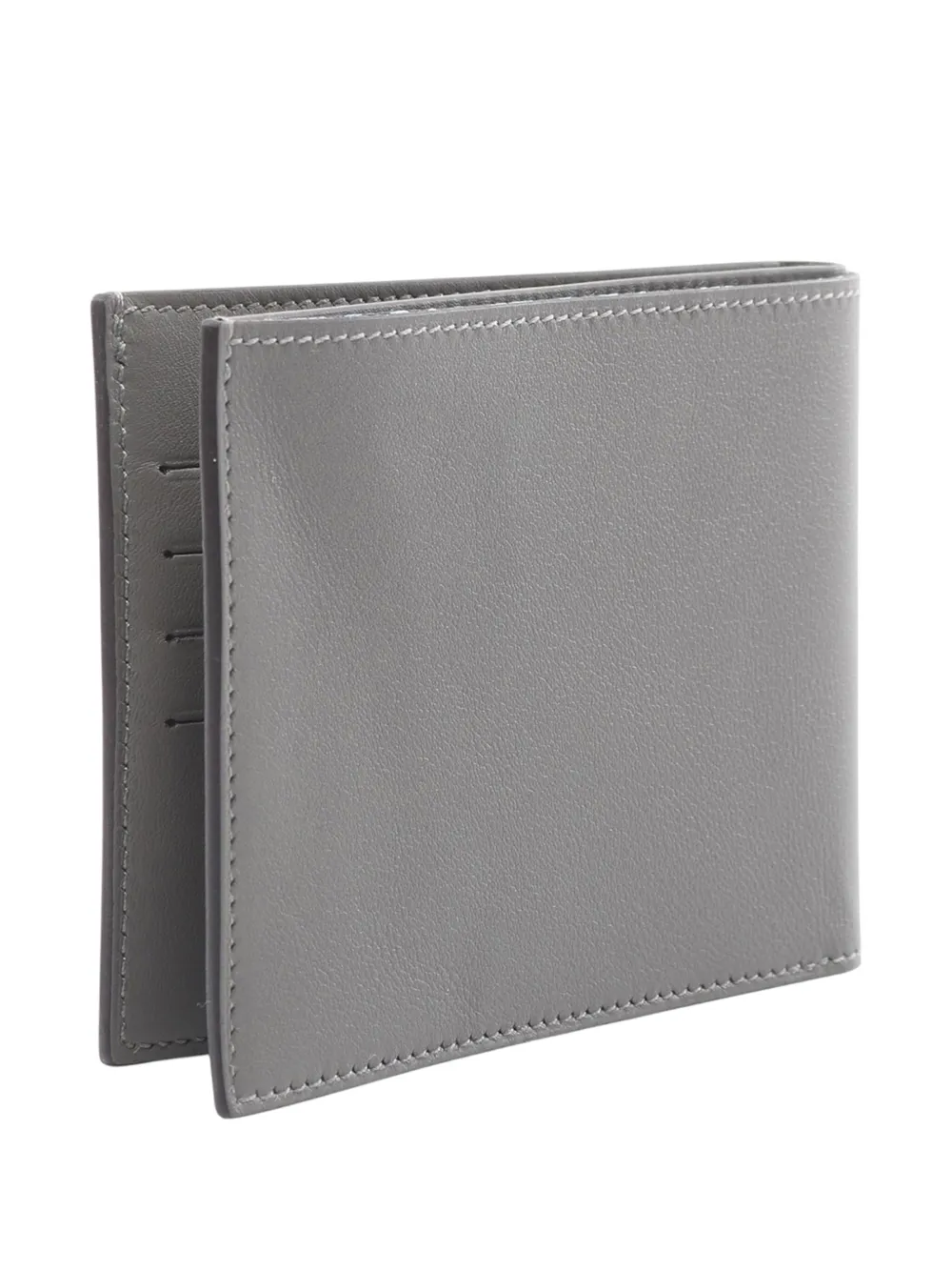 Pre-owned Hermes 2023 Epsom Citizen Twill Compact Wallet Small Wallets In Gray