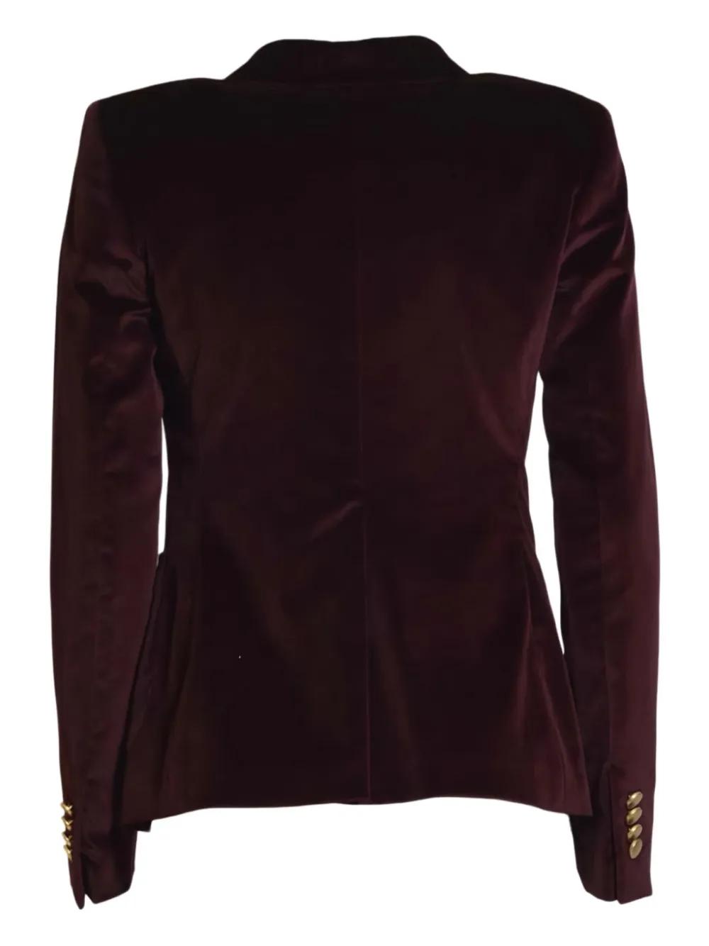 Tagliatore Velvet Button-fastening Blazer In Purple