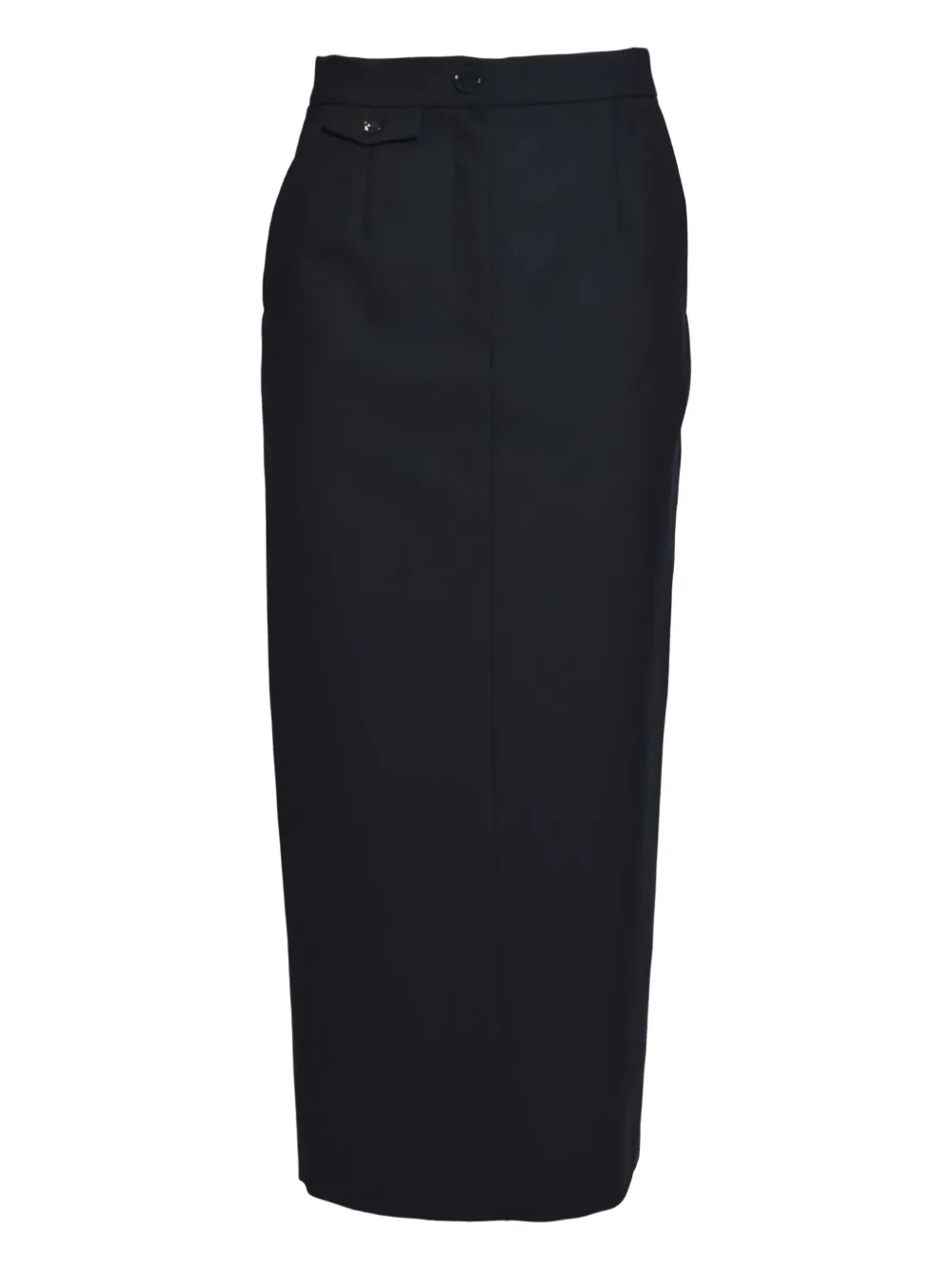 SOLOTRE button pocket midi skirt - Blu