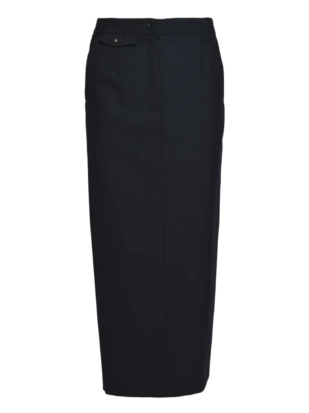 SOLOTRE button pocket midi skirt | Blue | Image 1