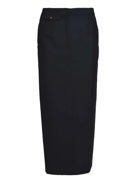 SOLOTRE button pocket midi skirt