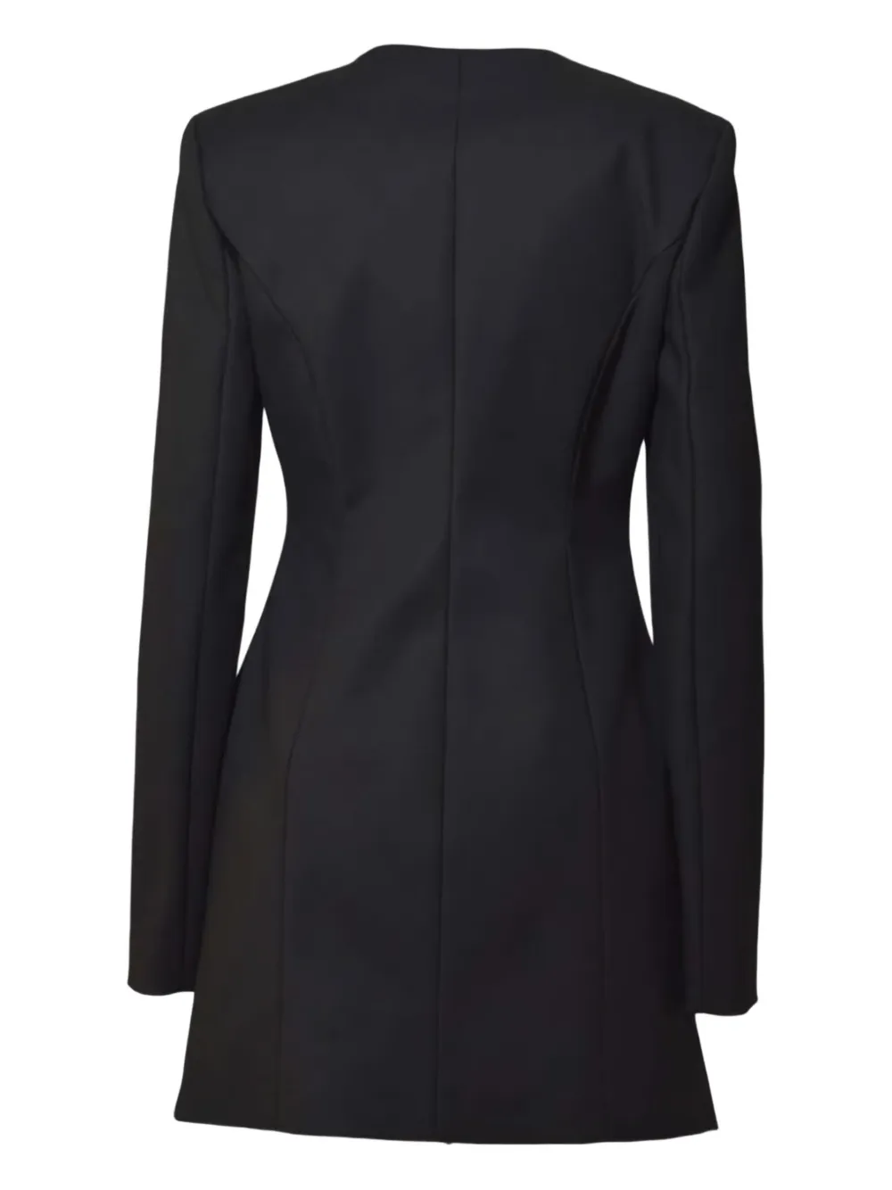 Msgm Zip-fastening Single-breasted Coat In Black