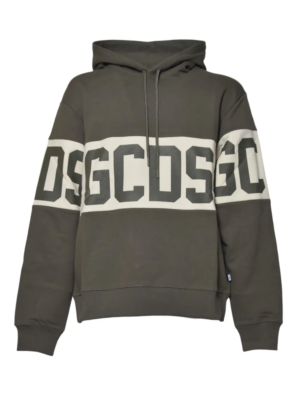 GCDS hooded band-logo hoodie - Grigio
