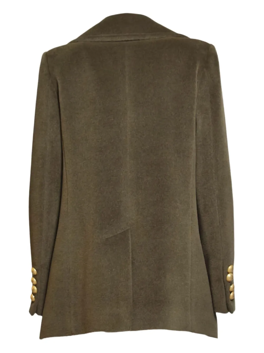 Tagliatore Structured Double-breasted Coat With Gold-tone Accents In Brown