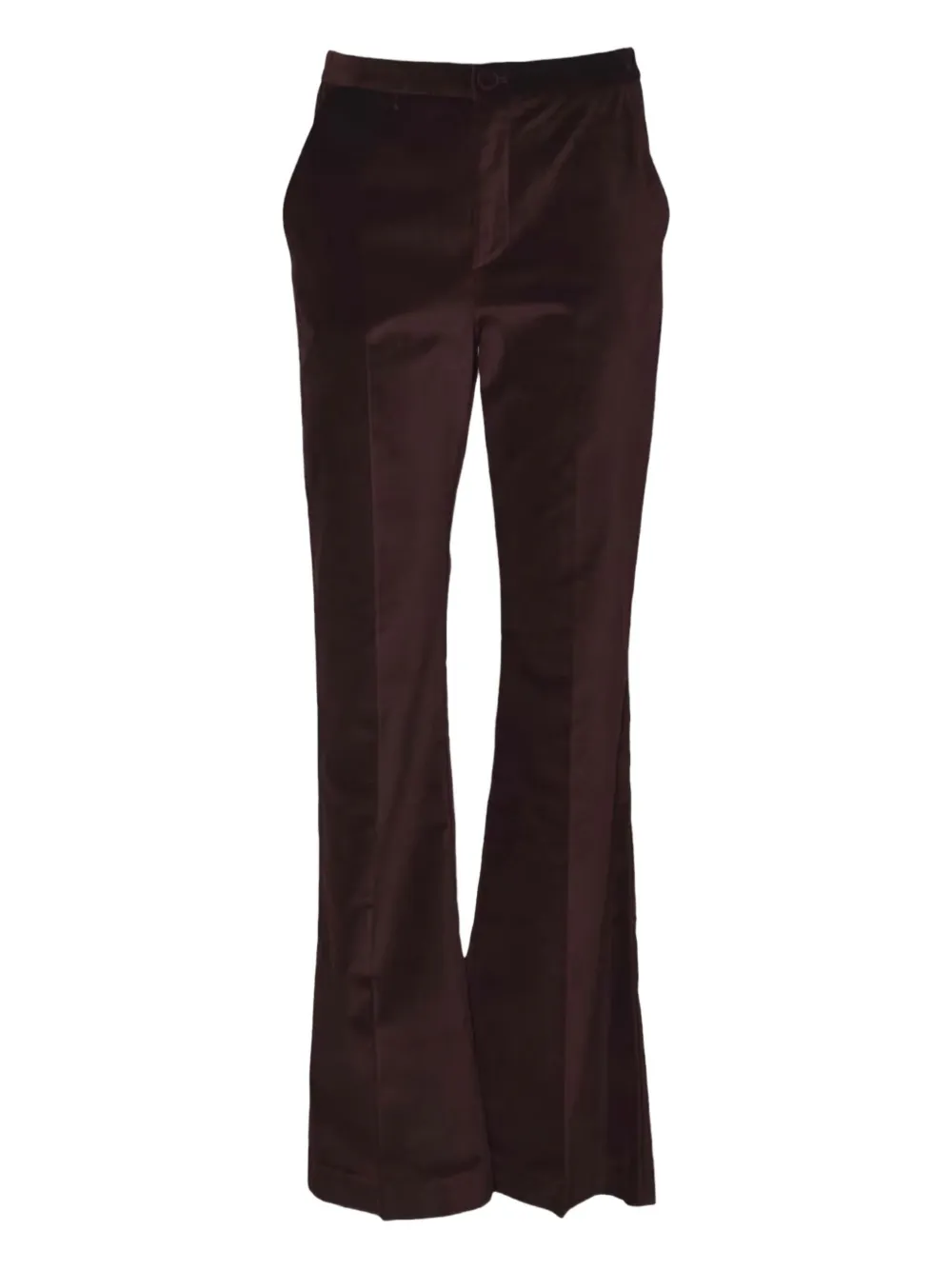 Merci Flared Trousers In Burgundy