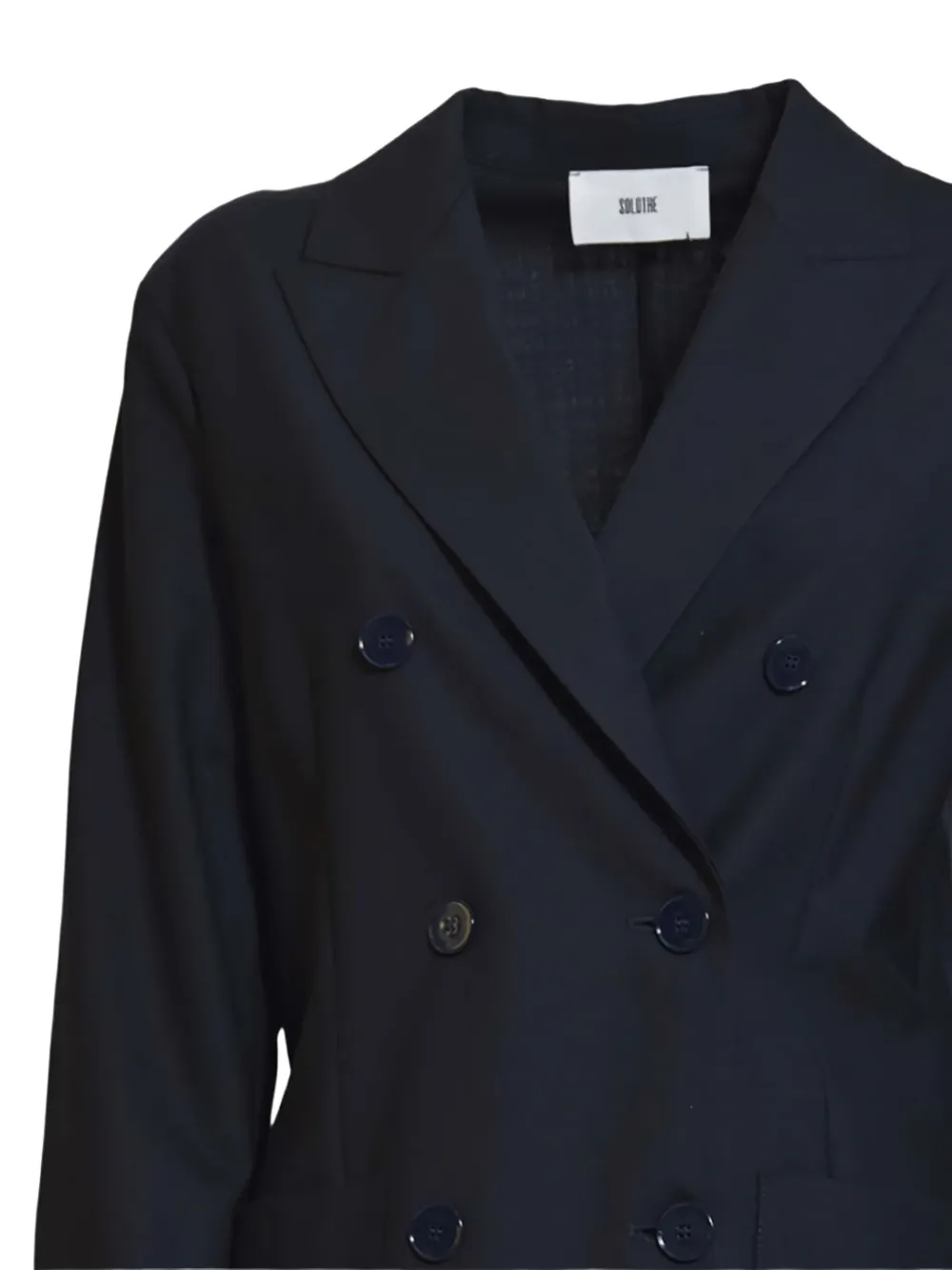 Solotre Double-breasted Blazer In Blue