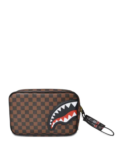 Sprayground checkerboard shark clutch bag