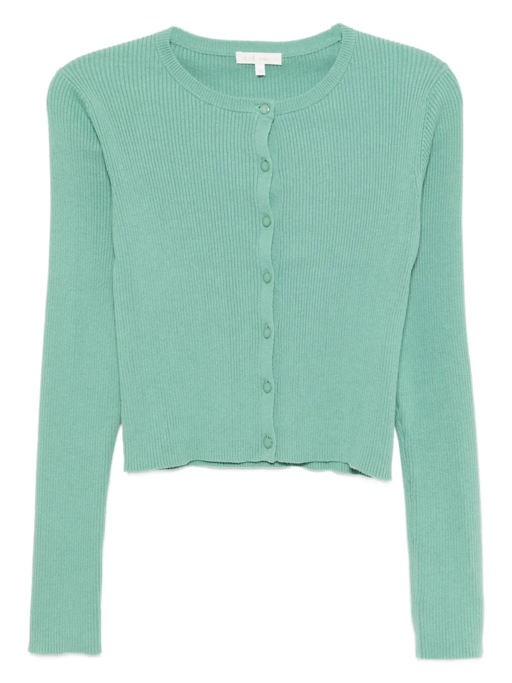 To b. by agnès b. logo-plaque cardigan | Green | Image 1