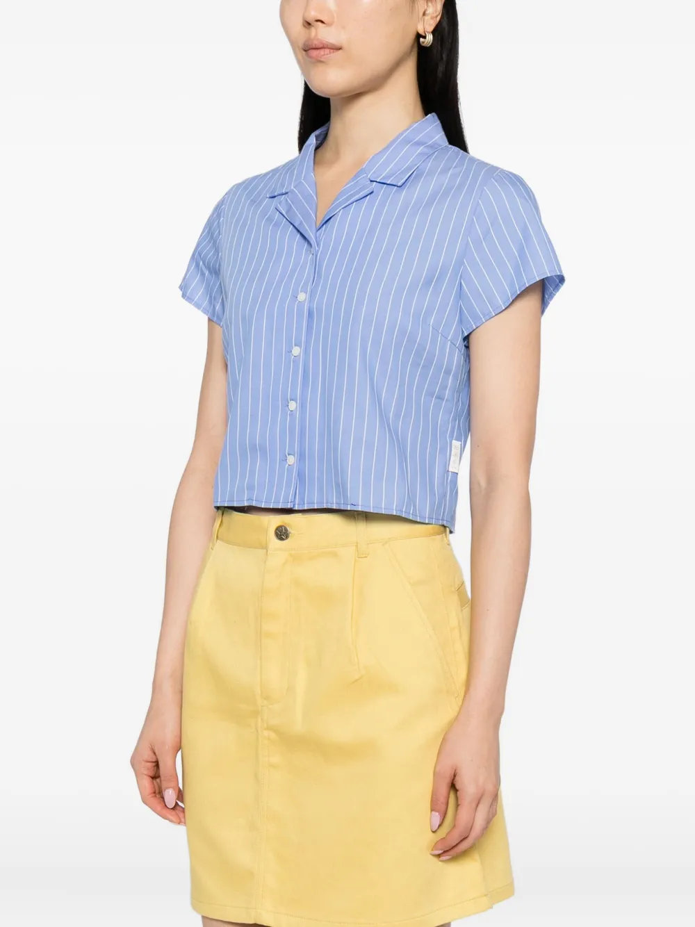 To b. by agnès b. Dobby gestreepte blouse Blauw