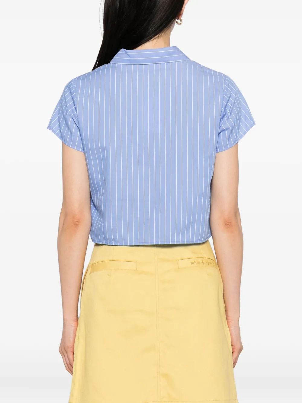 To b. by agnès b. Dobby gestreepte blouse Blauw