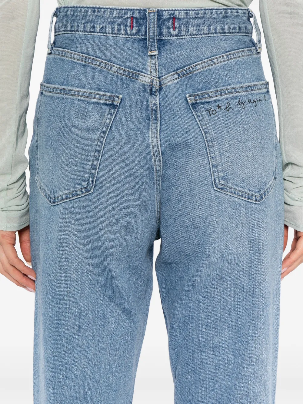 To B. By Agnès B. X Red Card Tokyo Logo-print Jeans In Blue
