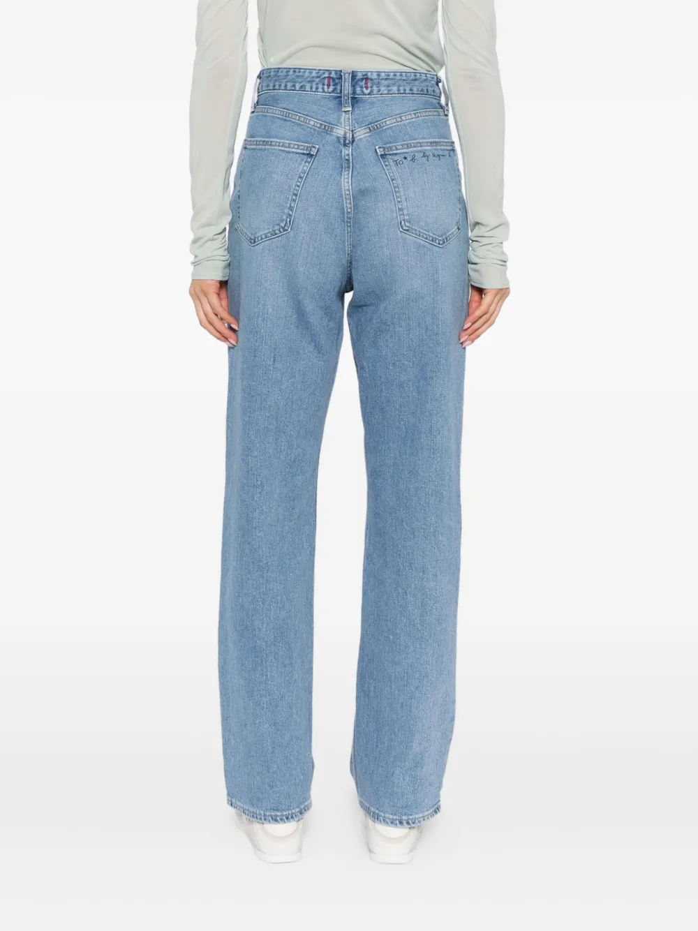 To B. By Agnès B. X Red Card Tokyo Logo-print Jeans In Blue