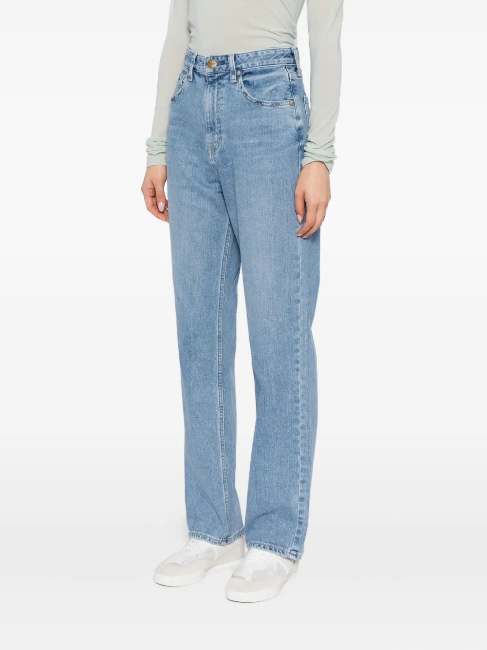 To B. By Agnès B. X Red Card Tokyo Logo-print Jeans In Blue