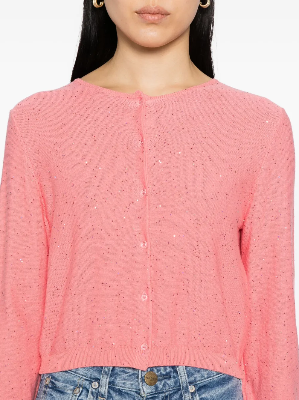To B. By Agnès B. Sequin-embellished Cardigan In Animal Print