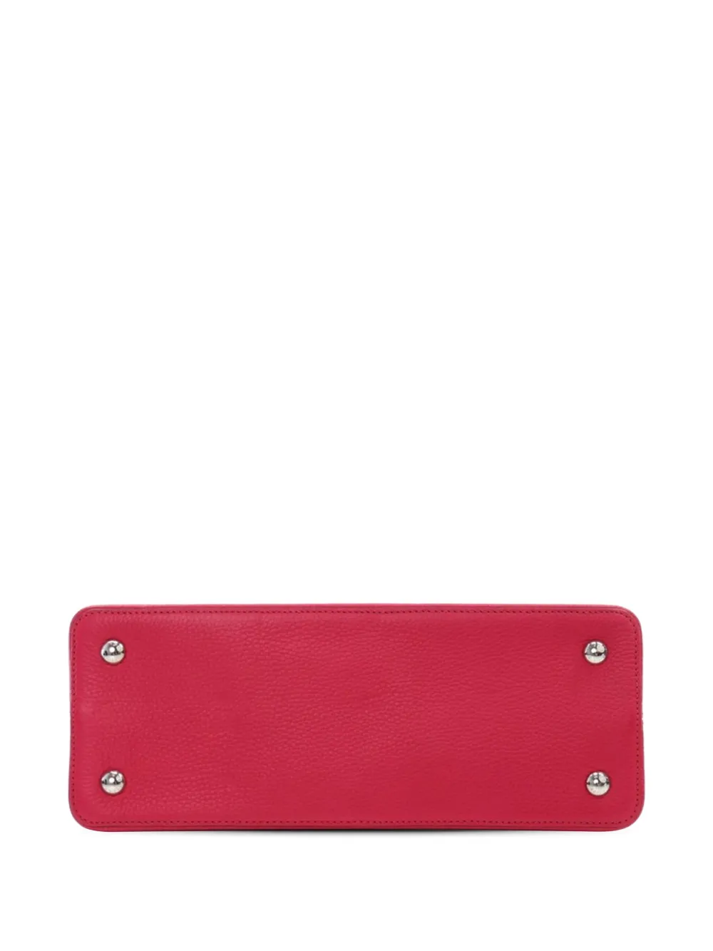 Pre-owned Louis Vuitton 2021-2025 Taurillon Capucines Mm Satchel In Red