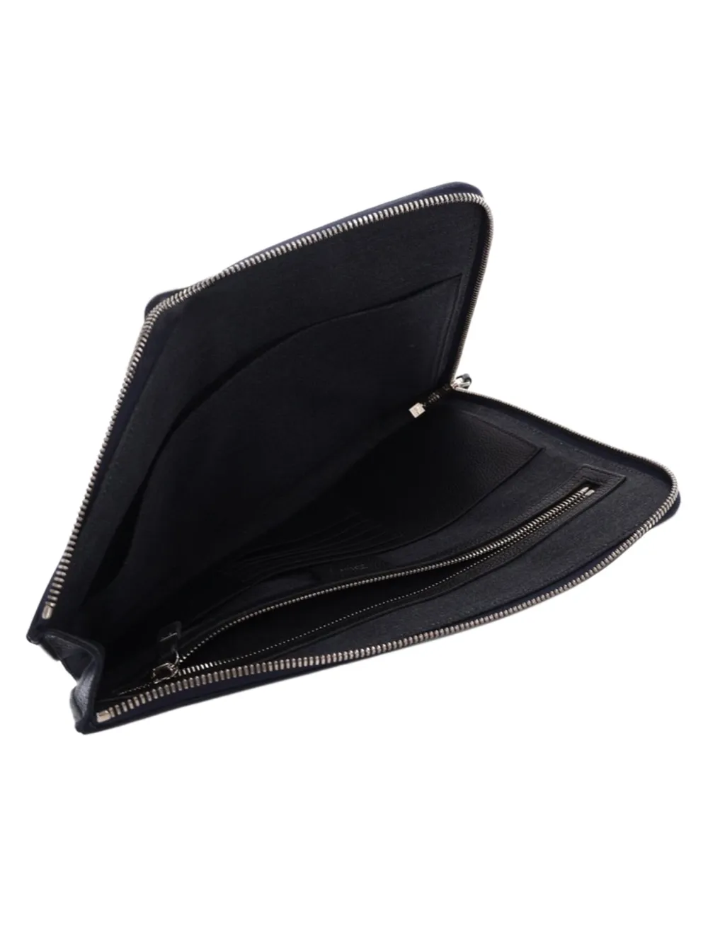 Pre-owned Dior 2013 Leather Document Case Clutch Bag In Blue