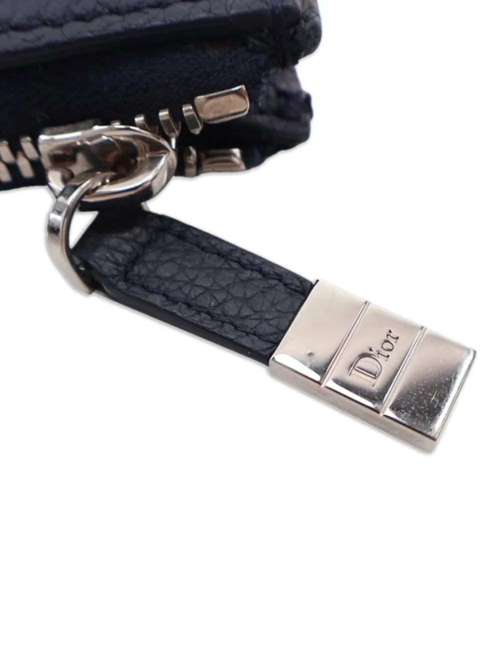 Pre-owned Dior 2013 Leather Document Case Clutch Bag In Blue