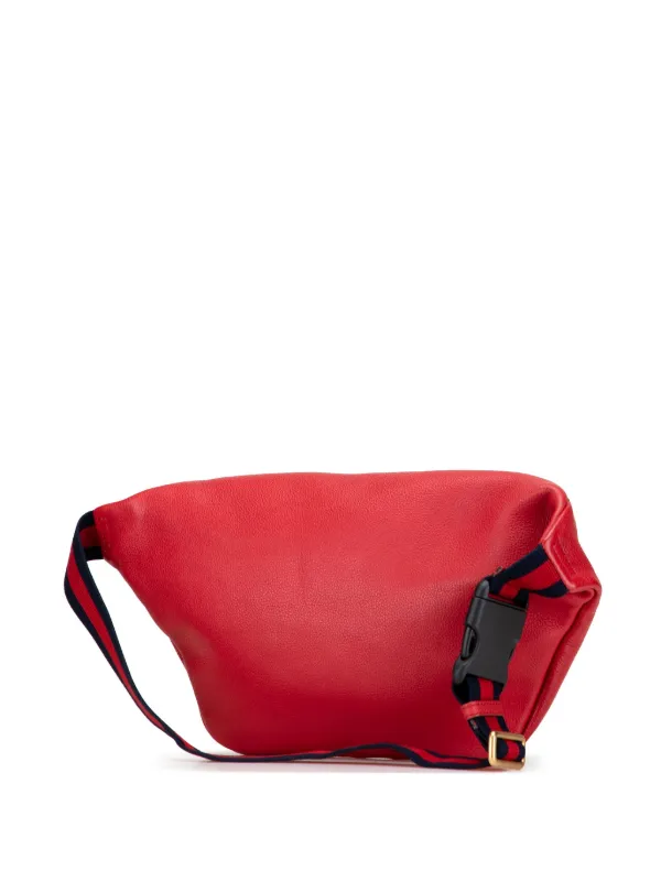 Gucci Pre-Owned 2000-2015 Grained Calfskin Logo Belt Bag Red FARFETCH PH