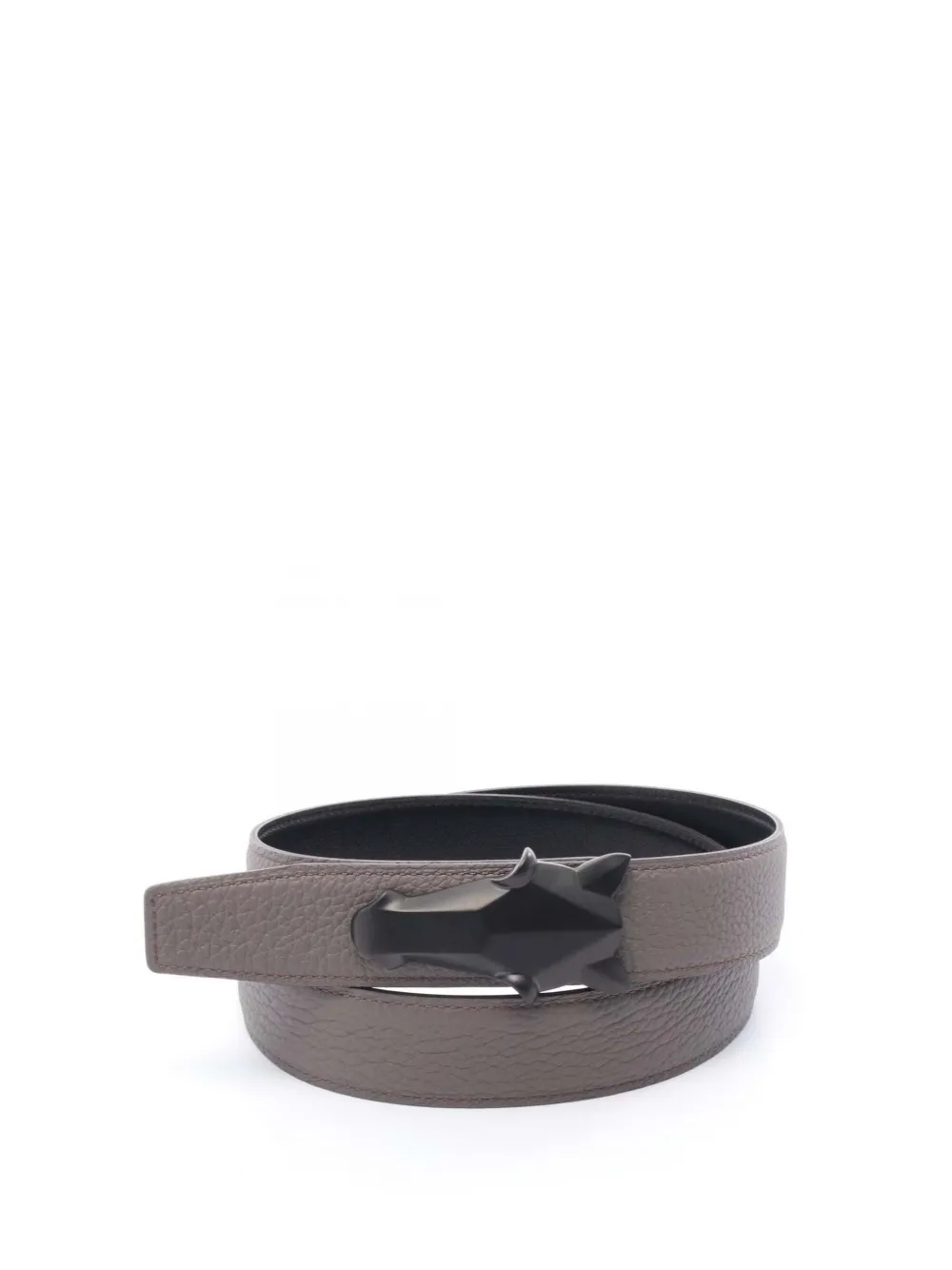 Hermès Pre-Owned 2024 Togo and Box Calf Destrier Reversible belt | Brown | Image 1