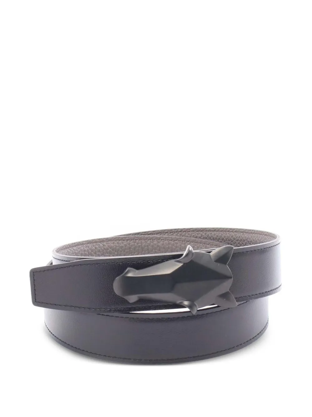 Hermès Pre-Owned 2024 Togo and Box Calf Destrier Reversible belt | Image 2