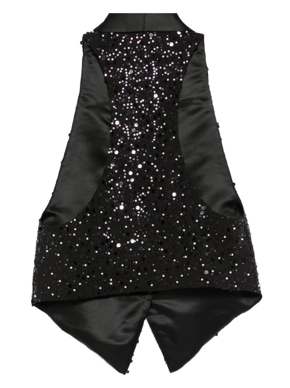 Emporio Armani Gilet verfraaid met pailletten Blacks and greys
