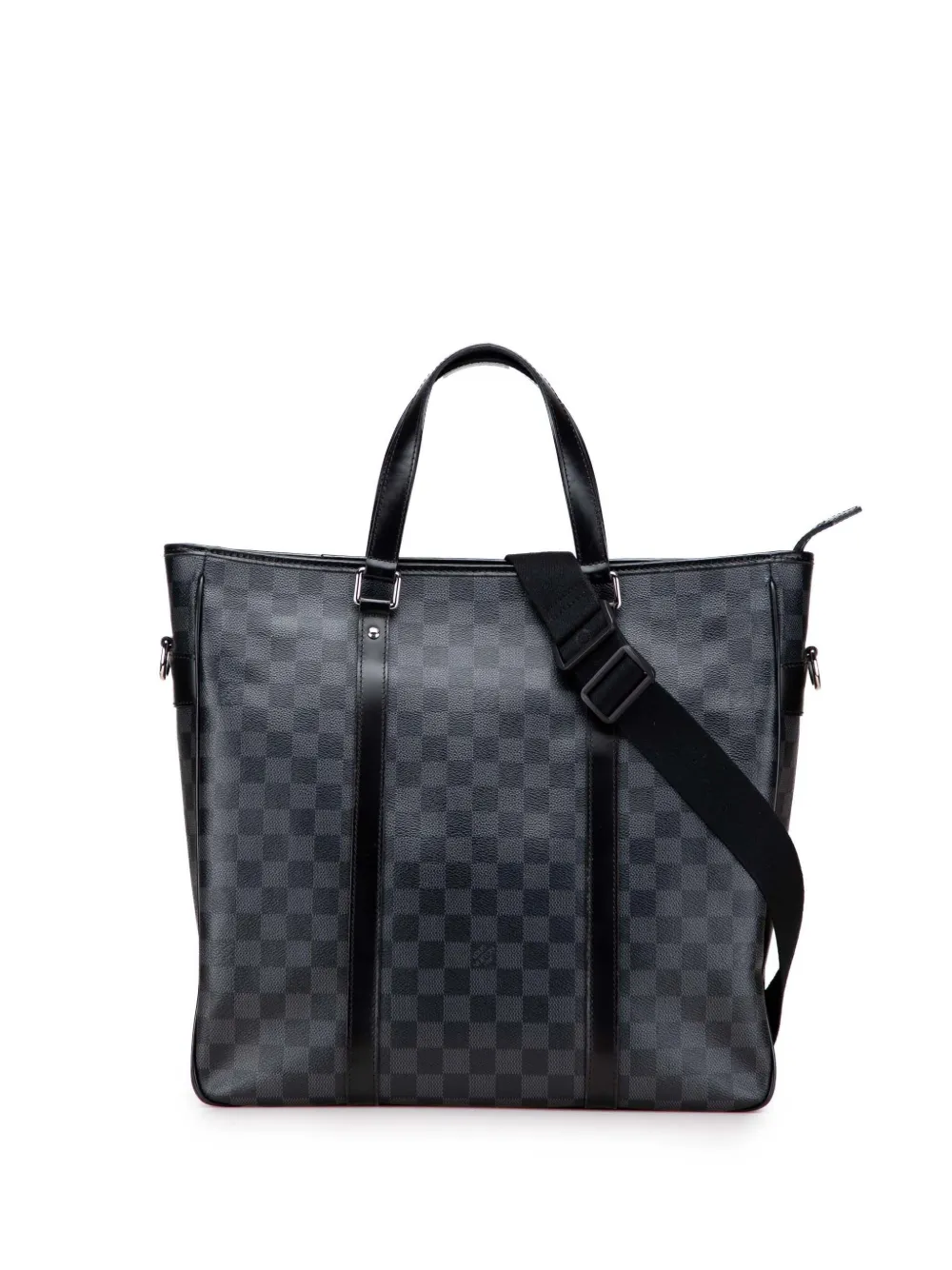 Pre-owned Louis Vuitton 2010 Damier Graphite Tadao Pm Satchel In Black