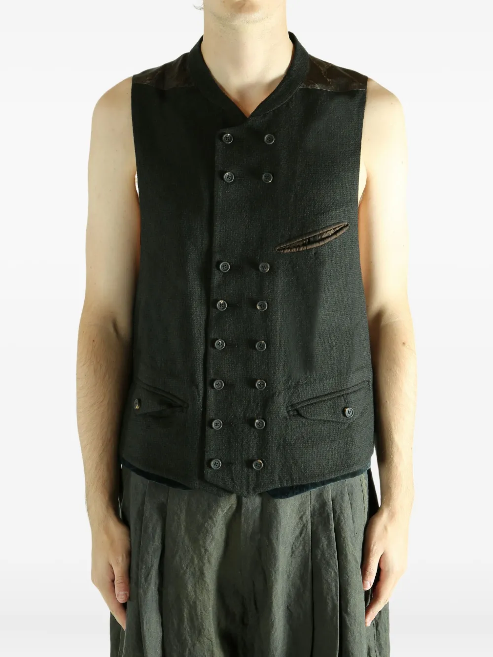Ziggy Chen wool double-breasted waistcoat | Waistcoats & Gilets | Image 2
