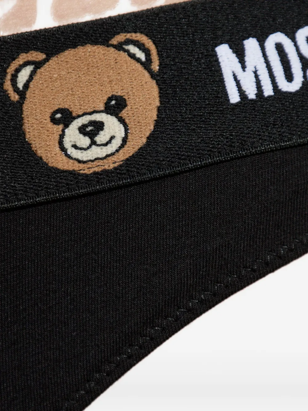 Moschino logo-waistband briefs - Zwart