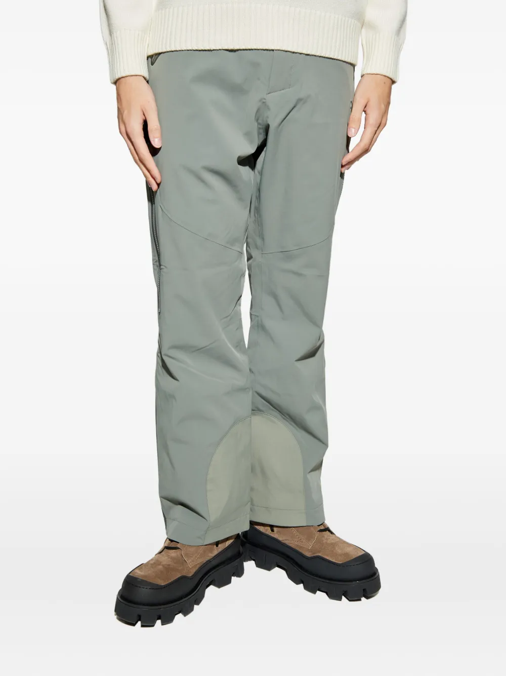 BOGNER Broek met ceintuur en rits Grijs