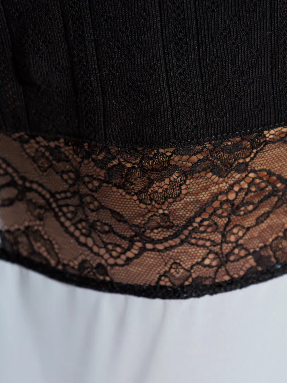 Coperni Midi-jurk met kanten afwerking Zwart