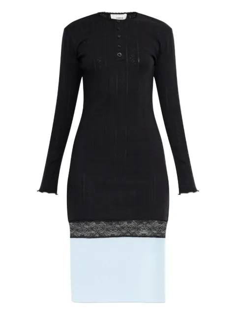Coperni lace-trim midi dress