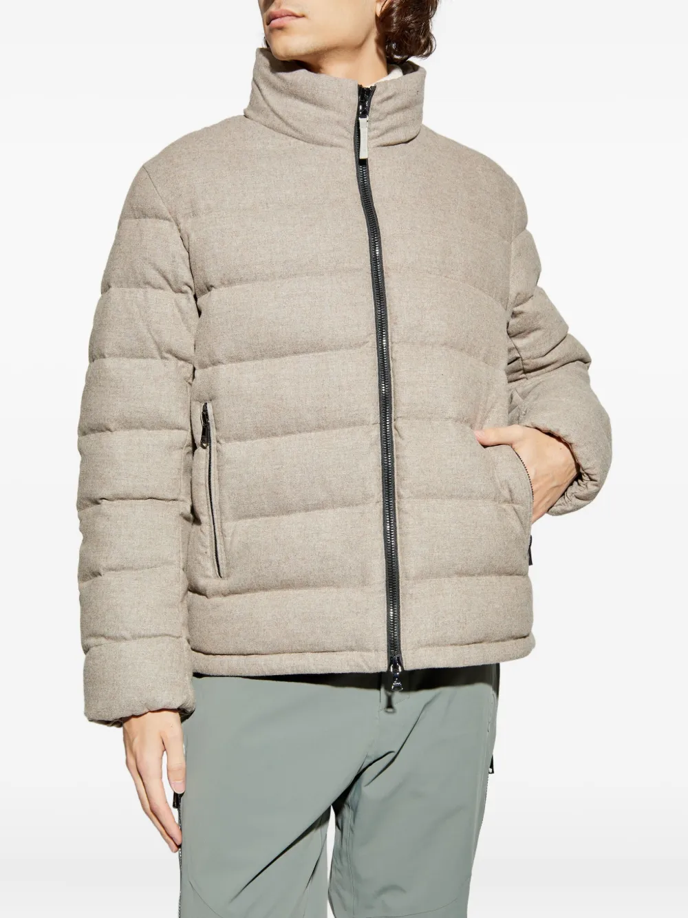 Bogner Zip Puffer Jacket In Neutral