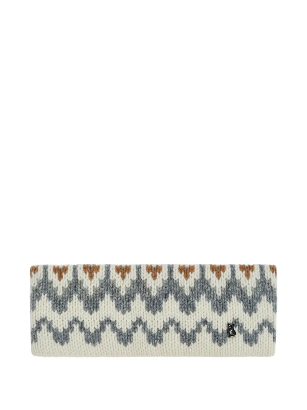 Bogner Zig-zag Logo Headband In Gray