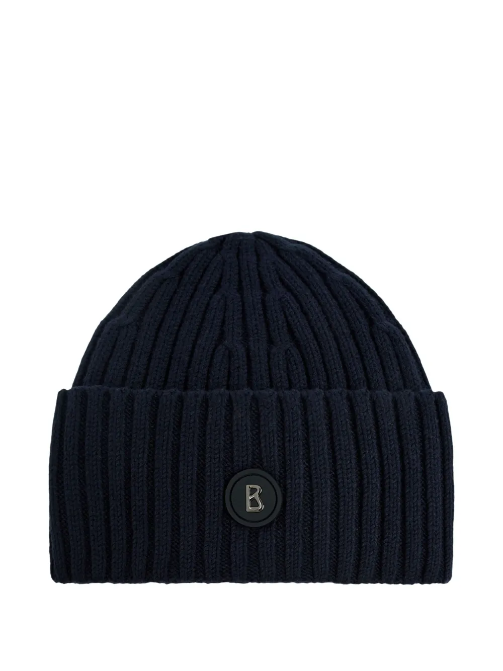 Bogner Ribbed Beanie Hat In Blue
