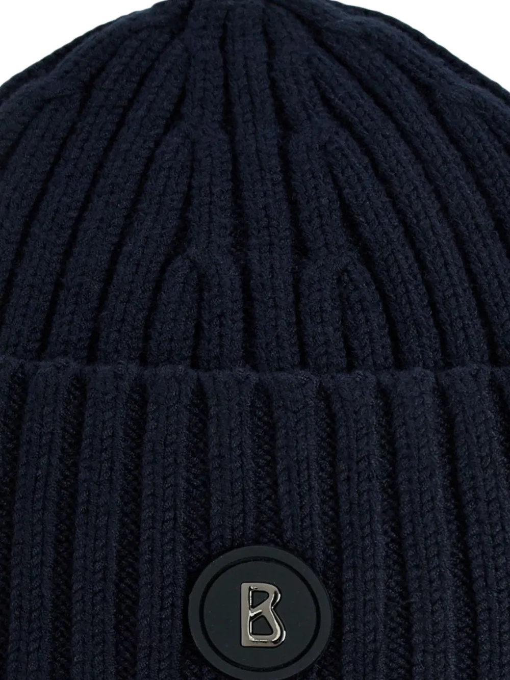 Bogner Ribbed Beanie Hat In Blue