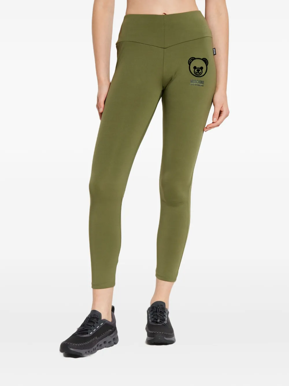 Moschino Teddy Bear Leggings In Green