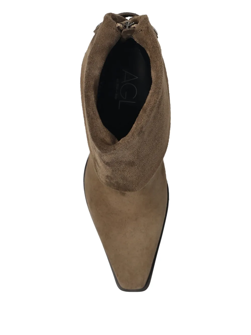 Agl Attilio Giusti Leombruni 70mm Abigail Pointed-toe Fold-over Boots In Brown
