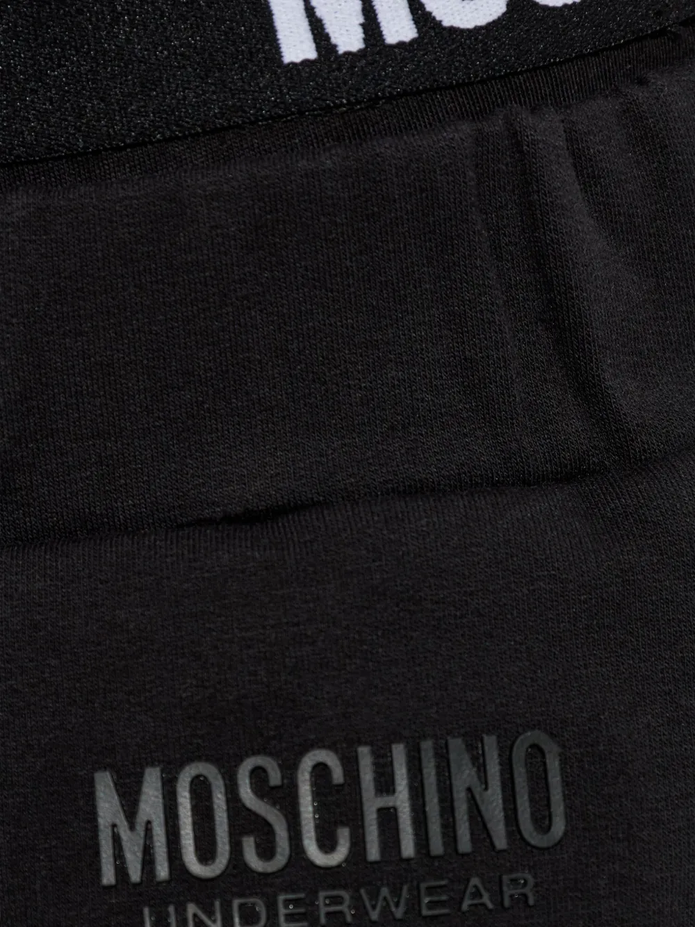 Moschino Logo-waistband Trousers In Black