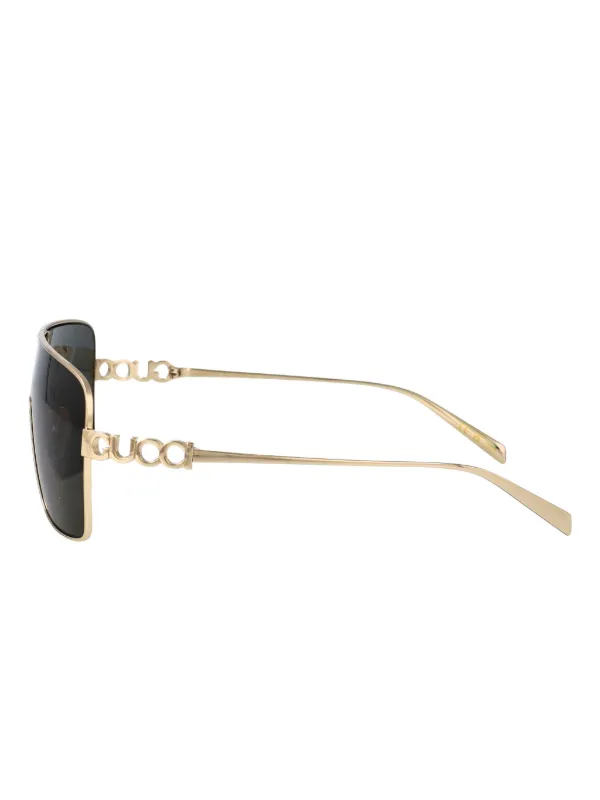 Gucci Eyewear スクエアフレーム サングラス | ゴールドトーン