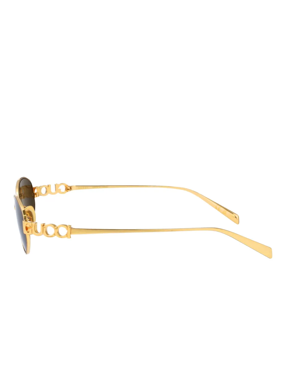Gucci Eyewear Zonnebril met ovalen montuur Goud