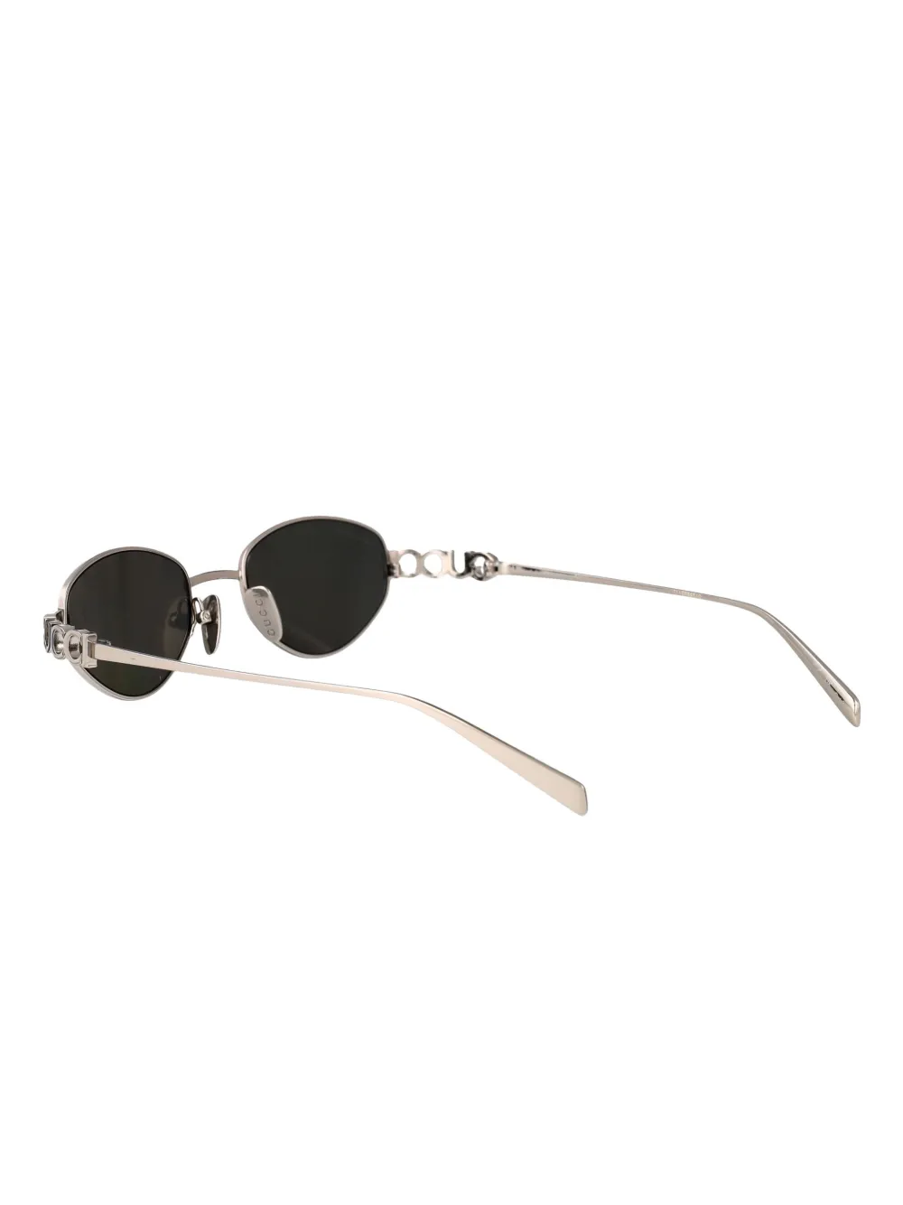 Gucci Eyewear Zonnebril met ovalen montuur Zilver