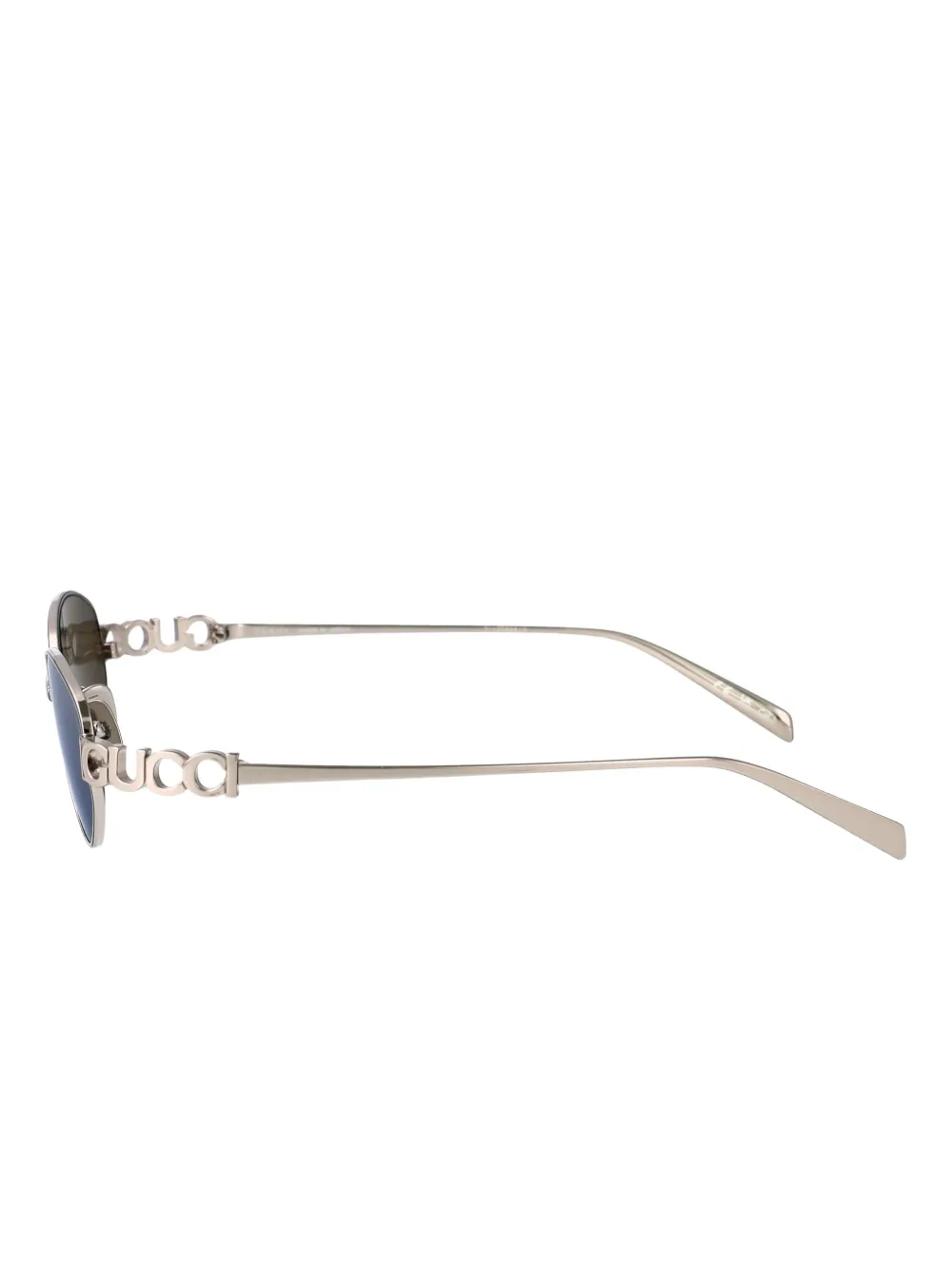 Gucci Eyewear Zonnebril met ovalen montuur Zilver