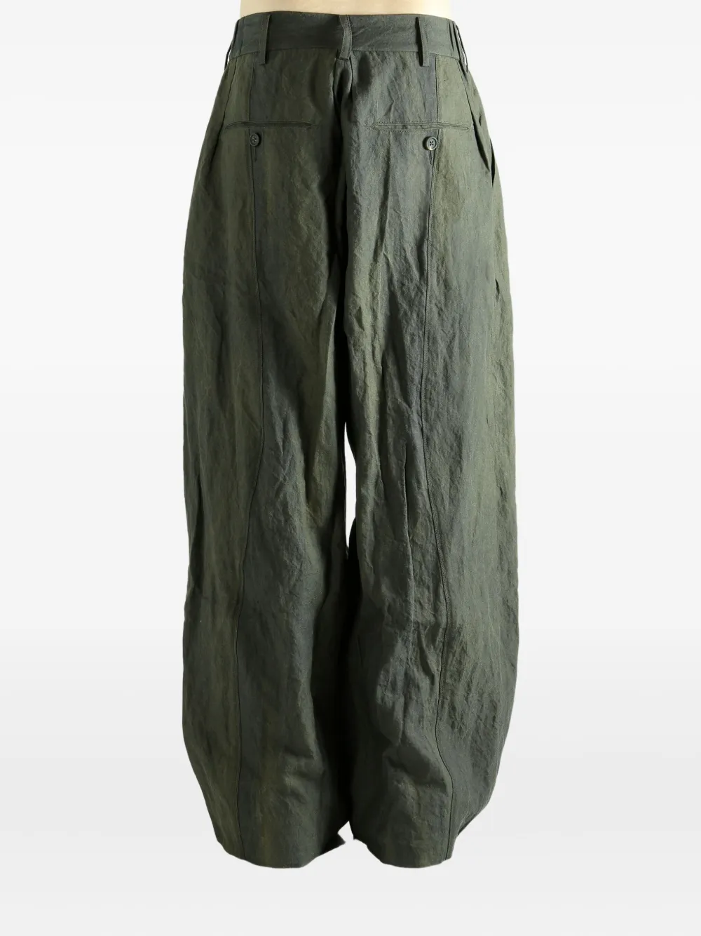 Ziggy Chen Wide-leg Trousers In Green