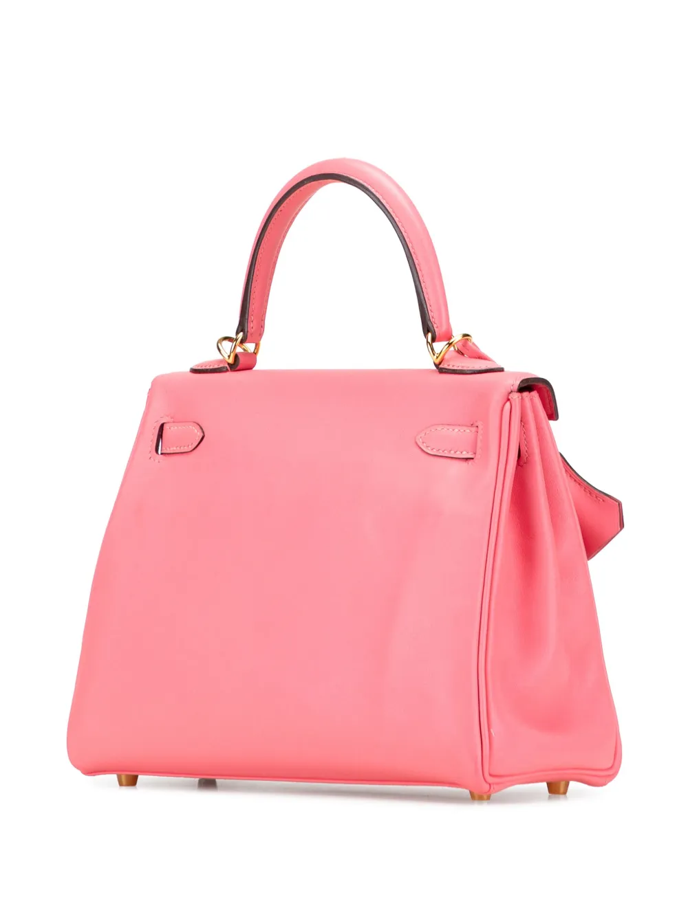 Pre-owned Hermes 2019 Swift Kelly Ii Retourne 25 Satchel In Pink