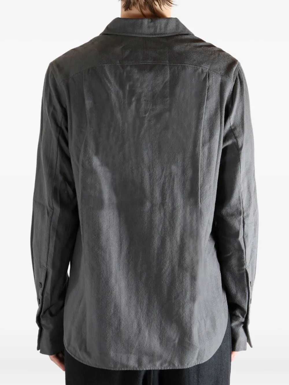 Ziggy Chen Double-breasted Shirt In Gray