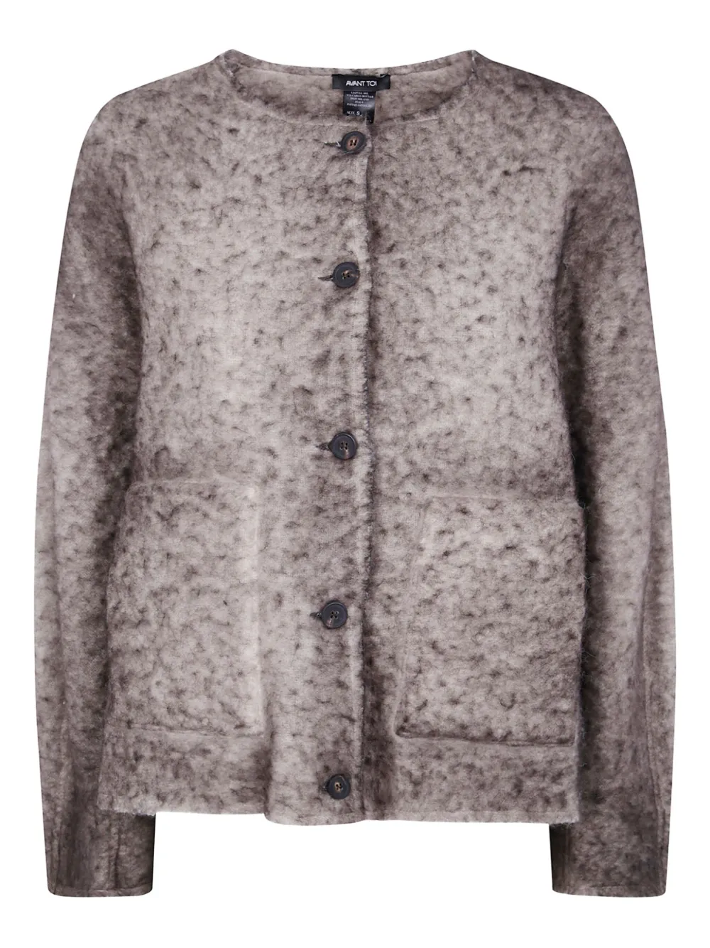 Avant Toi Alpaca Button-front Cardigan In Gray