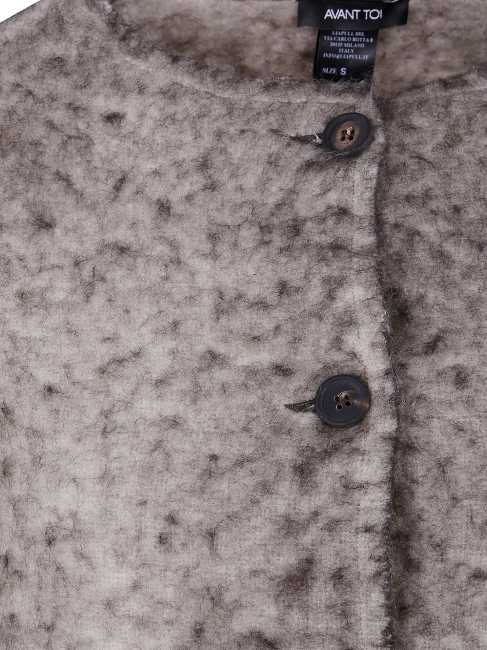 Avant Toi Alpaca Button-front Cardigan In Gray