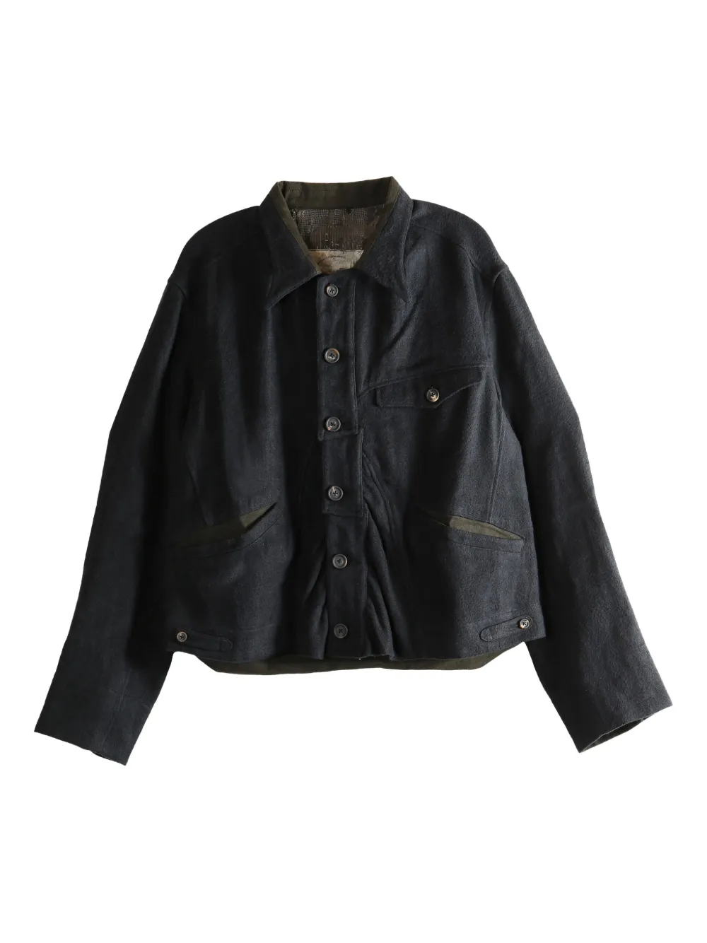 Ziggy Chen buttoned patch-pocket jacket | gris | Image 1