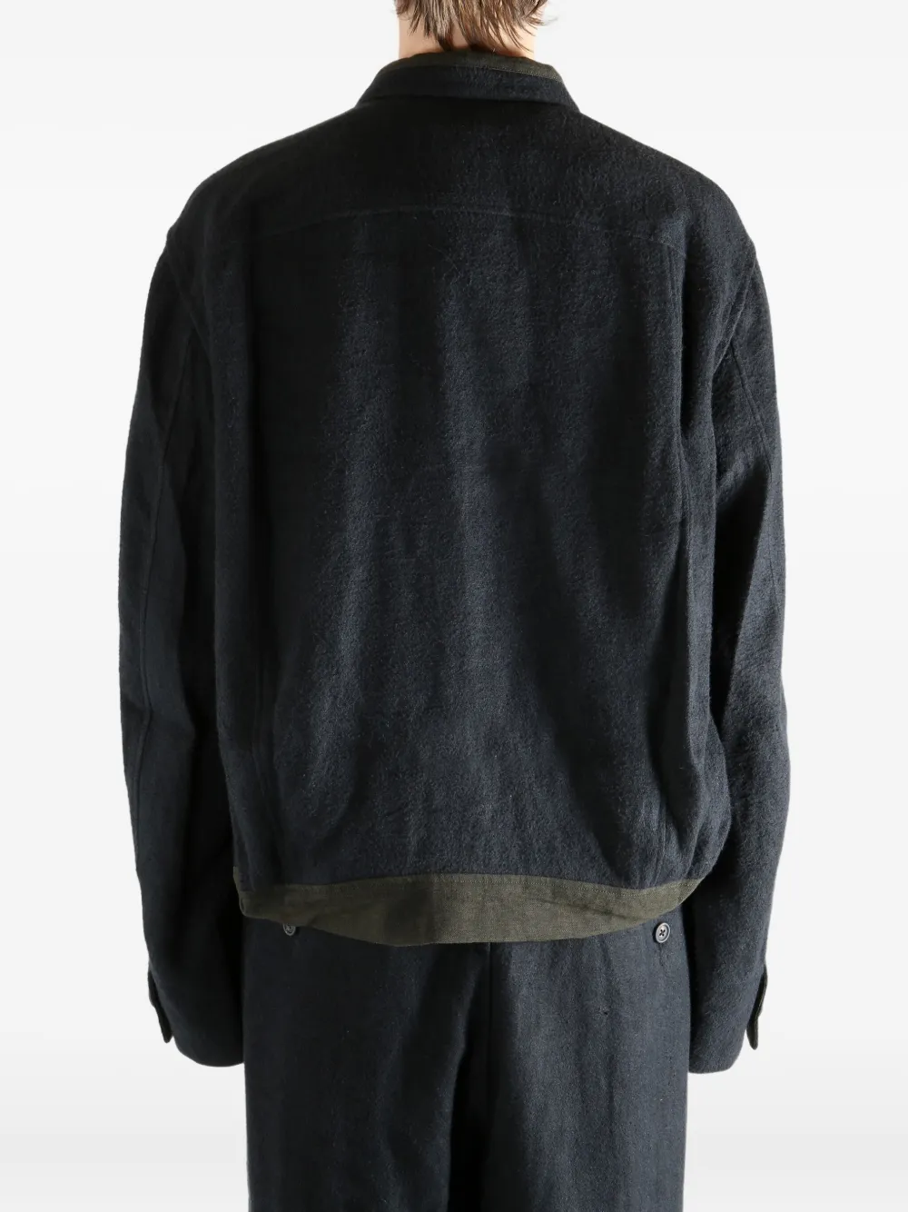 Ziggy Chen Buttoned Patch-pocket Jacket In Gray